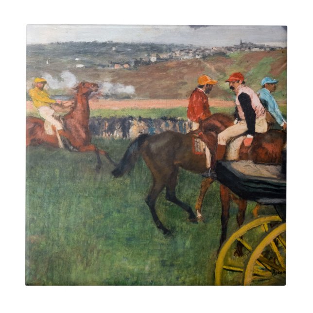Edgar Degas - At the Races Ceramic Tile (Front)