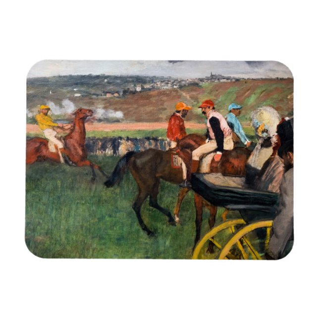 Edgar Degas - At the Races Magnet (Horizontal)