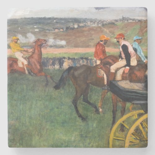 Edgar Degas _ At the Races Stone Coaster