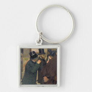 Edgar Degas At the Stock Exchange, c.1878-79 Keychain