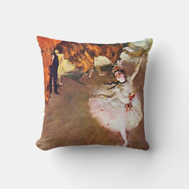 Edgar Degas - Ballerina painting Throw Pillow (Front)