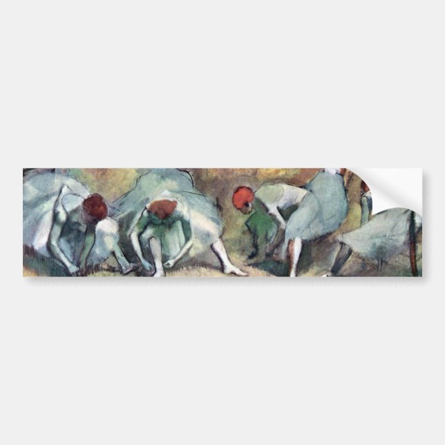 Edgar Degas - Ballet Dancers Tying Shoes Bumper Sticker (Front)