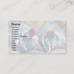 Edgar Degas - Ballet Dancers Tying Shoes Business Card