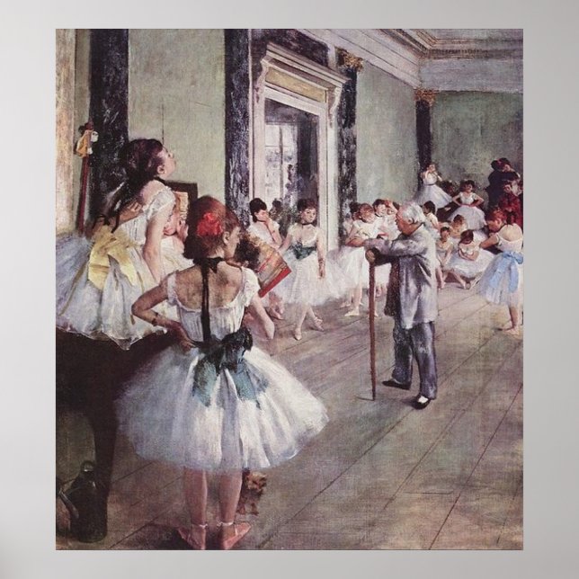 Edgar Degas Ballet Lesson Poster (Front)