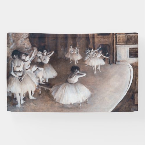 Edgar Degas _ Ballet Rehearsal on Stage Banner