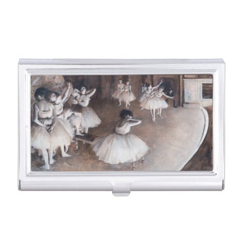 Edgar Degas _ Ballet Rehearsal on Stage Business Card Case