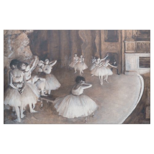 Edgar Degas _ Ballet Rehearsal on Stage Fabric