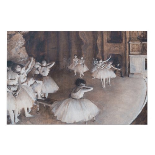 Edgar Degas _ Ballet Rehearsal on Stage Faux Canvas Print