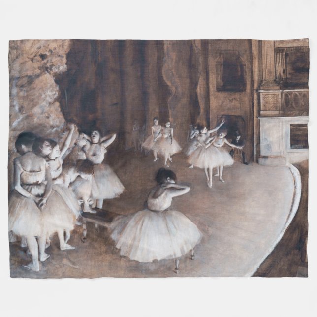 Edgar Degas - Ballet Rehearsal on Stage Fleece Blanket (Front (Horizontal))