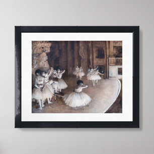 Edgar Degas - Ballet Rehearsal on Stage Framed Art