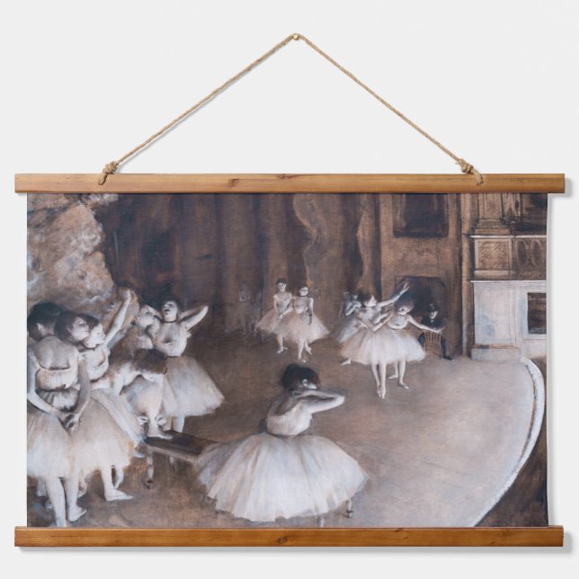 Edgar Degas - Ballet Rehearsal on Stage Hanging Tapestry (Front)