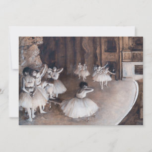 Edgar Degas - Ballet Rehearsal on Stage Invitation