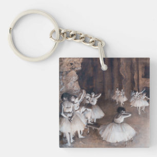 Edgar Degas - Ballet Rehearsal on Stage Keychain