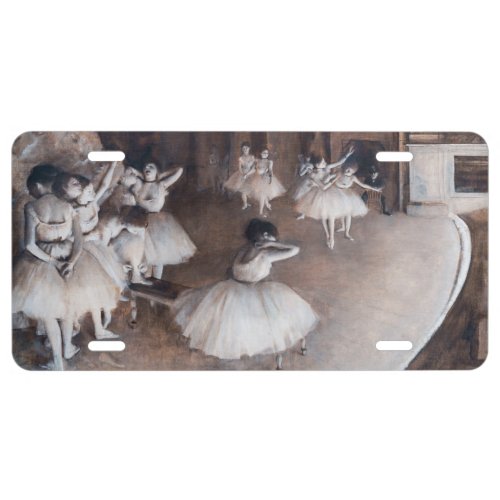 Edgar Degas _ Ballet Rehearsal on Stage License Plate