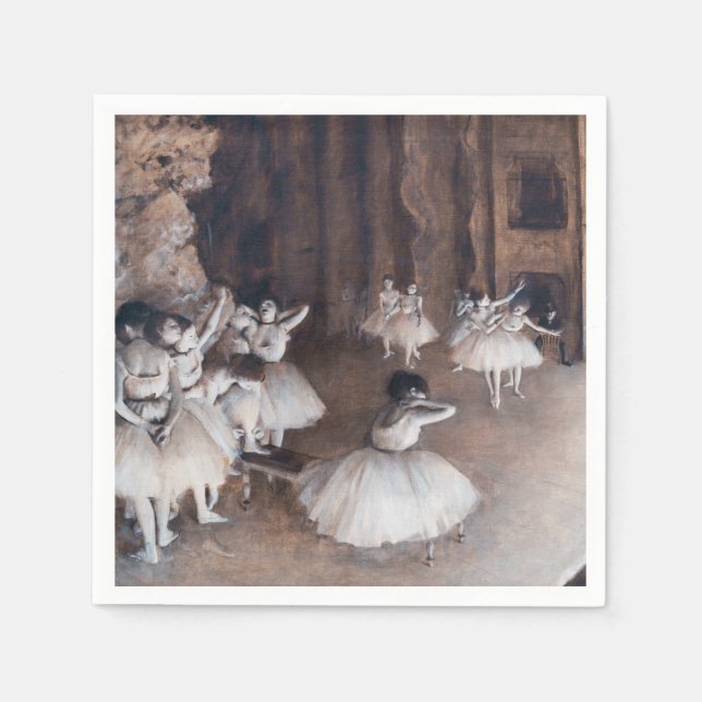 Edgar Degas - Ballet Rehearsal on Stage Napkins (Front)