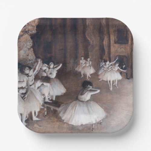 Edgar Degas _ Ballet Rehearsal on Stage Paper Plates