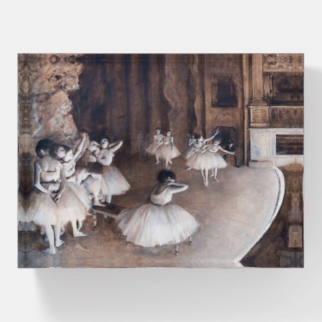 Edgar Degas - Ballet Rehearsal on Stage Paperweight (Front)