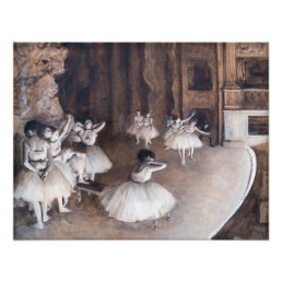 Edgar Degas - Ballet Rehearsal on Stage Photo Print