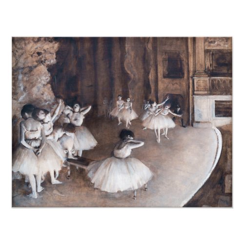 Edgar Degas _ Ballet Rehearsal on Stage Photo Print