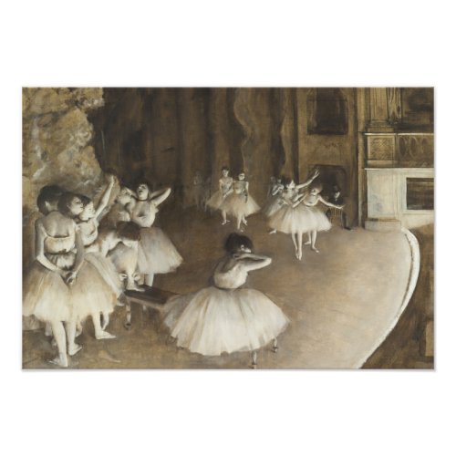 Edgar Degas  Ballet Rehearsal on Stage Photo Print
