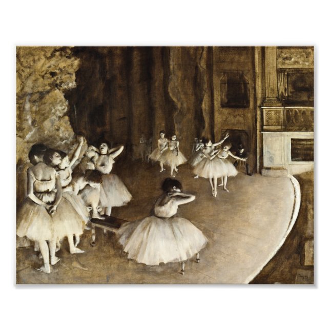 Edgar Degas - Ballet Rehearsal On Stage Photo Print (Front)