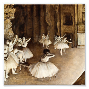 Edgar Degas - Ballet Rehearsal On Stage Photo Print