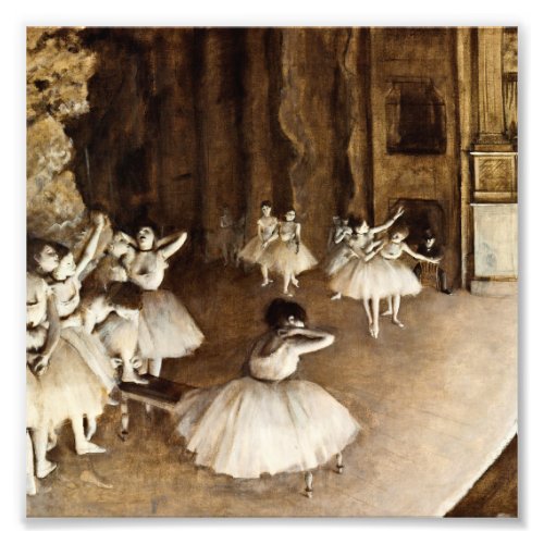 Edgar Degas _ Ballet Rehearsal On Stage Photo Print