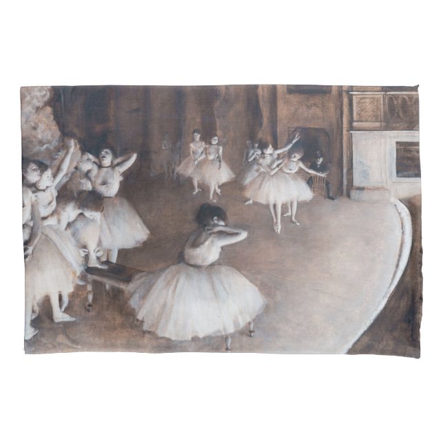 Edgar Degas - Ballet Rehearsal on Stage Pillow Case (Front)