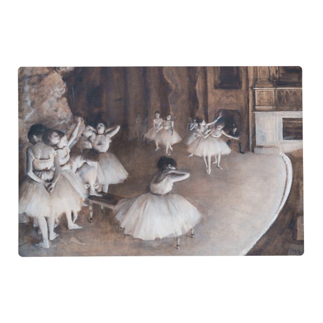 Edgar Degas - Ballet Rehearsal on Stage Placemat (Front)