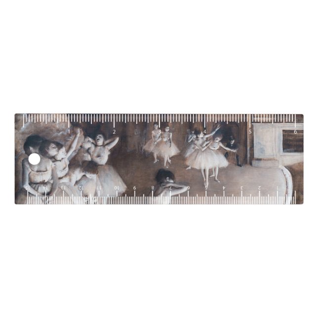 Edgar Degas - Ballet Rehearsal on Stage Ruler (Front)