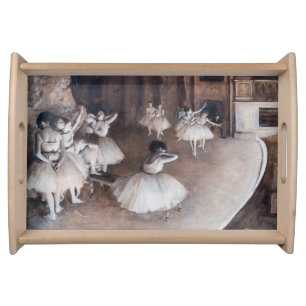Edgar Degas - Ballet Rehearsal on Stage Serving Tray