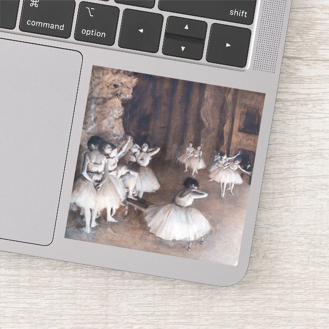 Edgar Degas - Ballet Rehearsal on Stage Sticker (Detail)