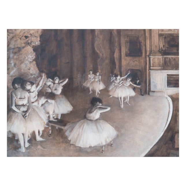 Edgar Degas - Ballet Rehearsal on Stage Tablecloth (Front (Horizontal))