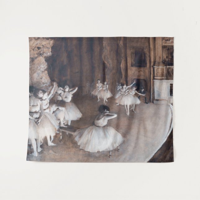 Edgar Degas - Ballet Rehearsal on Stage Tapestry (Front (Horizontal))
