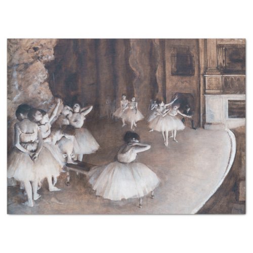Edgar Degas _ Ballet Rehearsal on Stage Tissue Paper