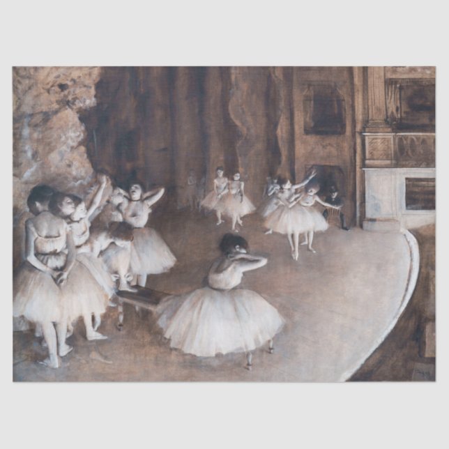 Edgar Degas - Ballet Rehearsal on Stage Tissue Paper (Front)