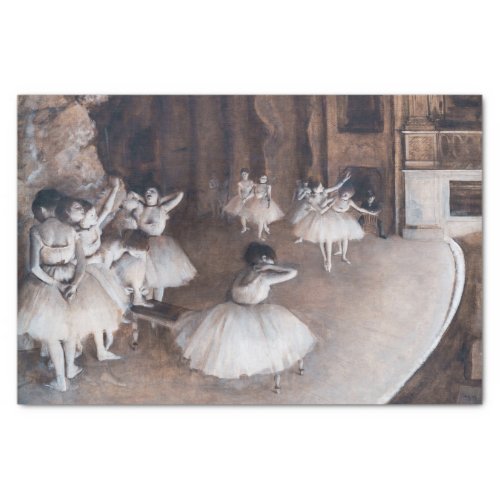 Edgar Degas _ Ballet Rehearsal on Stage Tissue Paper