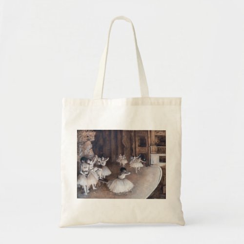 Edgar Degas _ Ballet Rehearsal on Stage Tote Bag