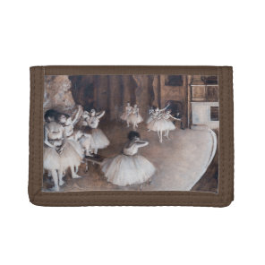 Edgar Degas - Ballet Rehearsal on Stage Tri-fold Wallet