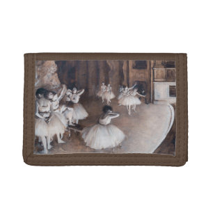 Edgar Degas - Ballet Rehearsal on Stage Tri-fold Wallet
