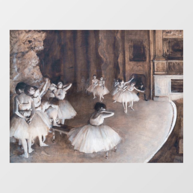 Edgar Degas - Ballet Rehearsal on Stage Wall Decal (Front)
