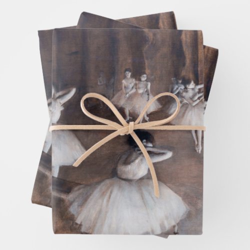 Edgar Degas _ Ballet Rehearsal on Stage Wrapping Paper Sheets