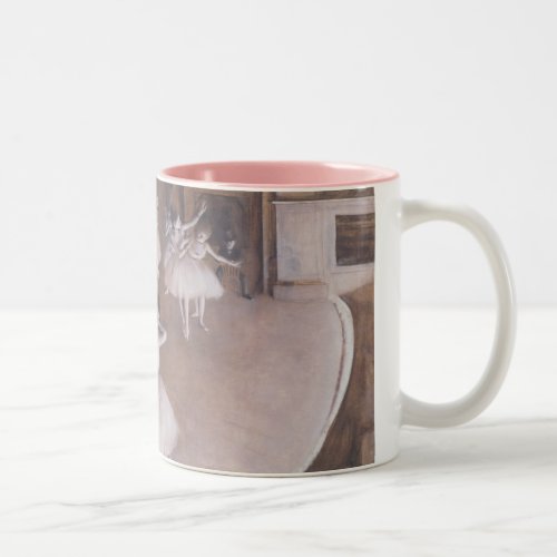 Edgar Degas  Ballet Rehearsal on the Stage 1874 Two_Tone Coffee Mug