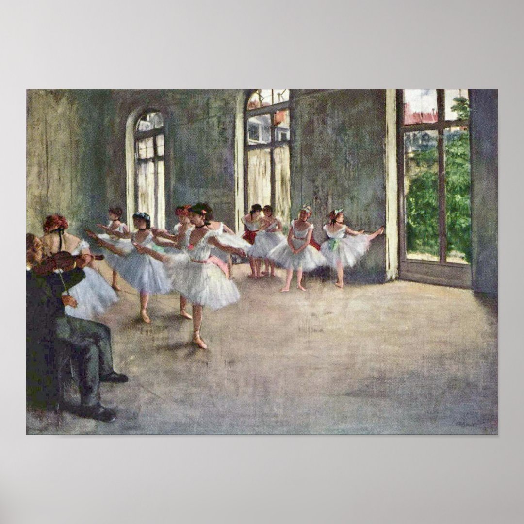 Edgar Degas - Ballet rehearsal Poster | Zazzle