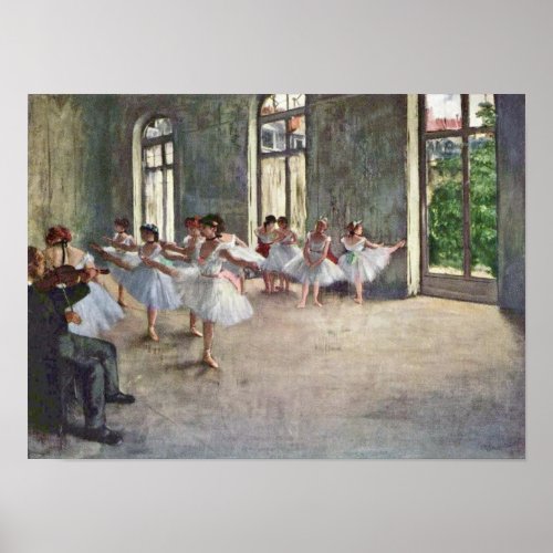 Edgar Degas _ Ballet rehearsal Poster