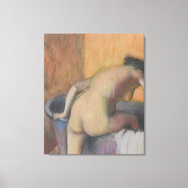 Edgar Degas | Bather Stepping into a Tub Canvas Print (Front)