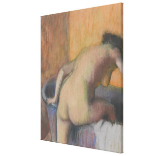Edgar Degas   Bather Stepping into a Tub Canvas Print