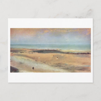 Edgar Degas - Beach @ Low Tide 1869-70 pastel Postcard
