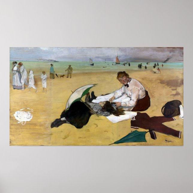 Edgar Degas Beach Scene Poster (Front)