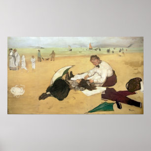 Edgar Degas Beach scene Poster